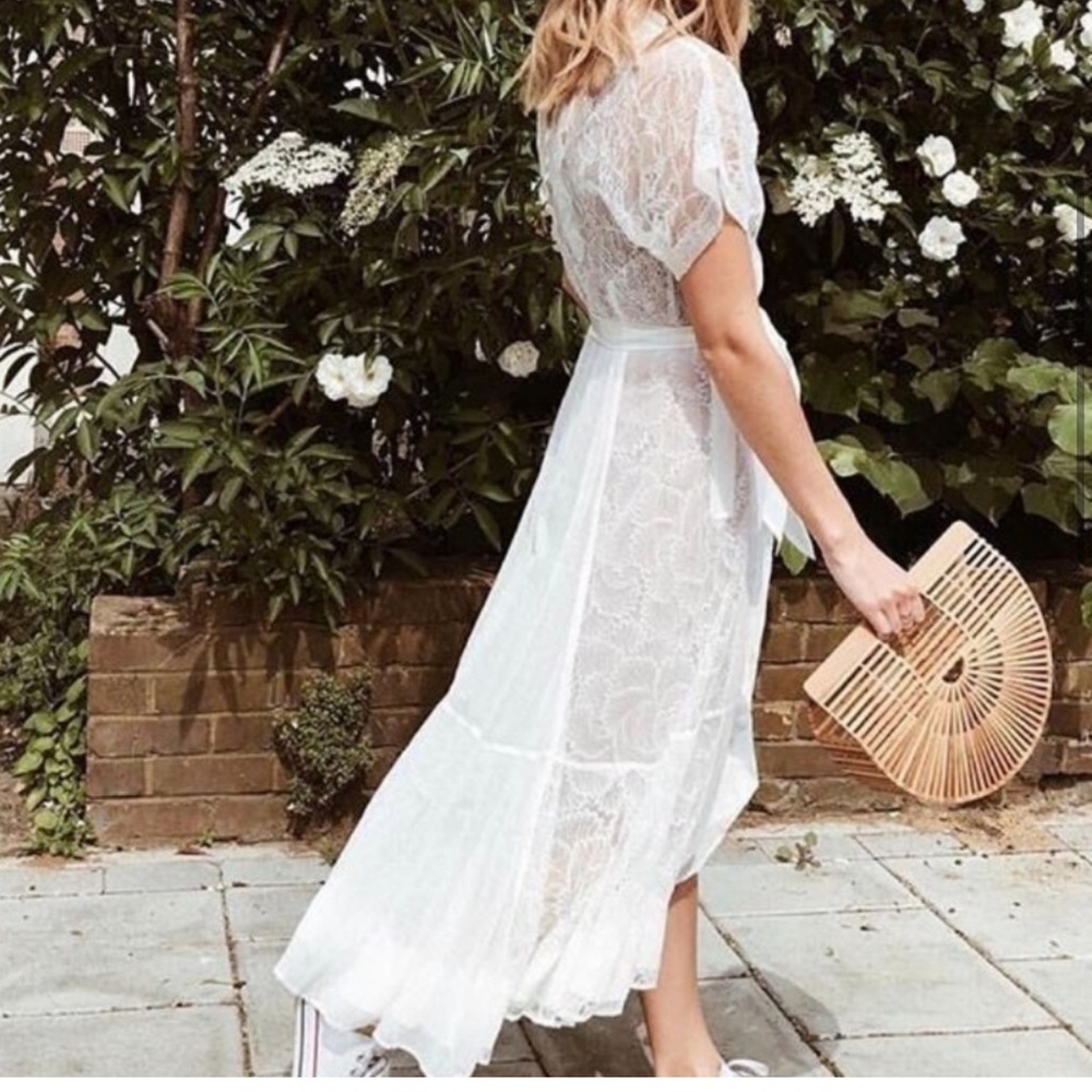 So petty!!! Byron Lars Katalina Midi Dress in White size 2